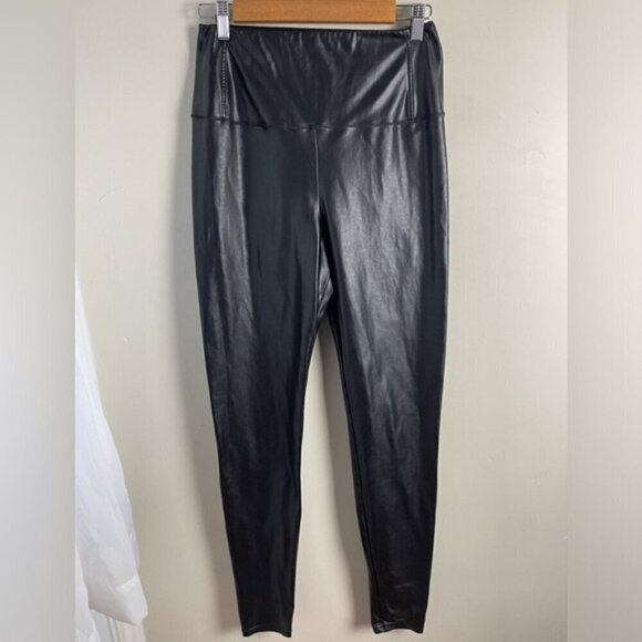 Aritzia Wilfred Free black vegan leather Daria Pant high rise faux leather large - Picture 5 of 15